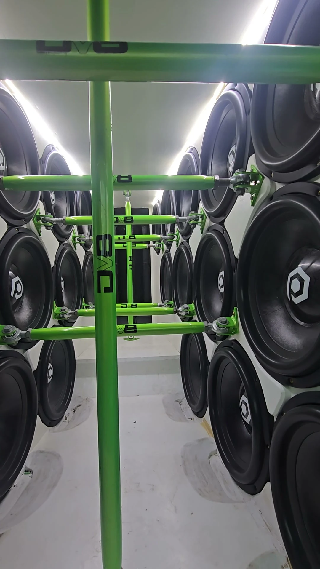 DV8 demo vehicle speaker tunnel