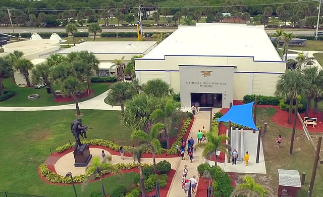 Aerial view of the National Navy UDT-SEAL Museum in Fort Pierce